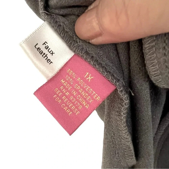 Catherine Malandrino Gray Stretch Faux Suede Open Front Jacket Size 1X Like New - Picture 4 of 7